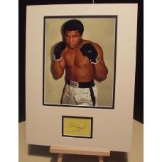 ALI Muhammad RIP Genuine Authentic Signed 16X12 Display ALI Muhammad RIP Genuine Authentic Signed 16X12 Display