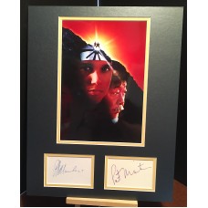 MORITA PAT - MACCHIO RALPH The Karate Kid Genuine Authentic Signed 18x14 Display UACC