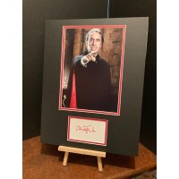  LEE Christopher DRACULA Genuine Authentic Vintage Signed 18x14 Display Collector Approved