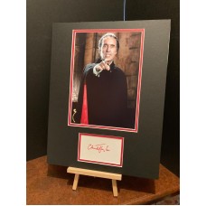  LEE Christopher DRACULA Genuine Authentic Vintage Signed 18x14 Display Collector Approved