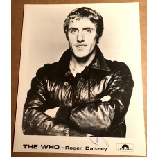 DALTREY Roger The WHO Genuine Authentic 1980’s Signed B&W Music Promo Photo