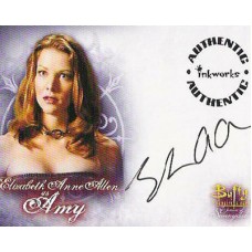 ALLEN Elizabeth Anne - Inkworks 2004 A-12 "Buffy Women of Sunnydale" Genuine Signed Trading Card UACC COA