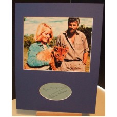 BORN FREE Virginia McKenna Bill Travers Genuine Signed Display UACC COA