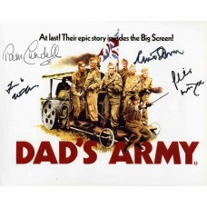 DADS ARMY Cast x4 Signed Photo 177J Dunn Madoc Cundell Williams