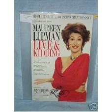 LIPMAN Maureen Signed Theatre Poster UACC COA